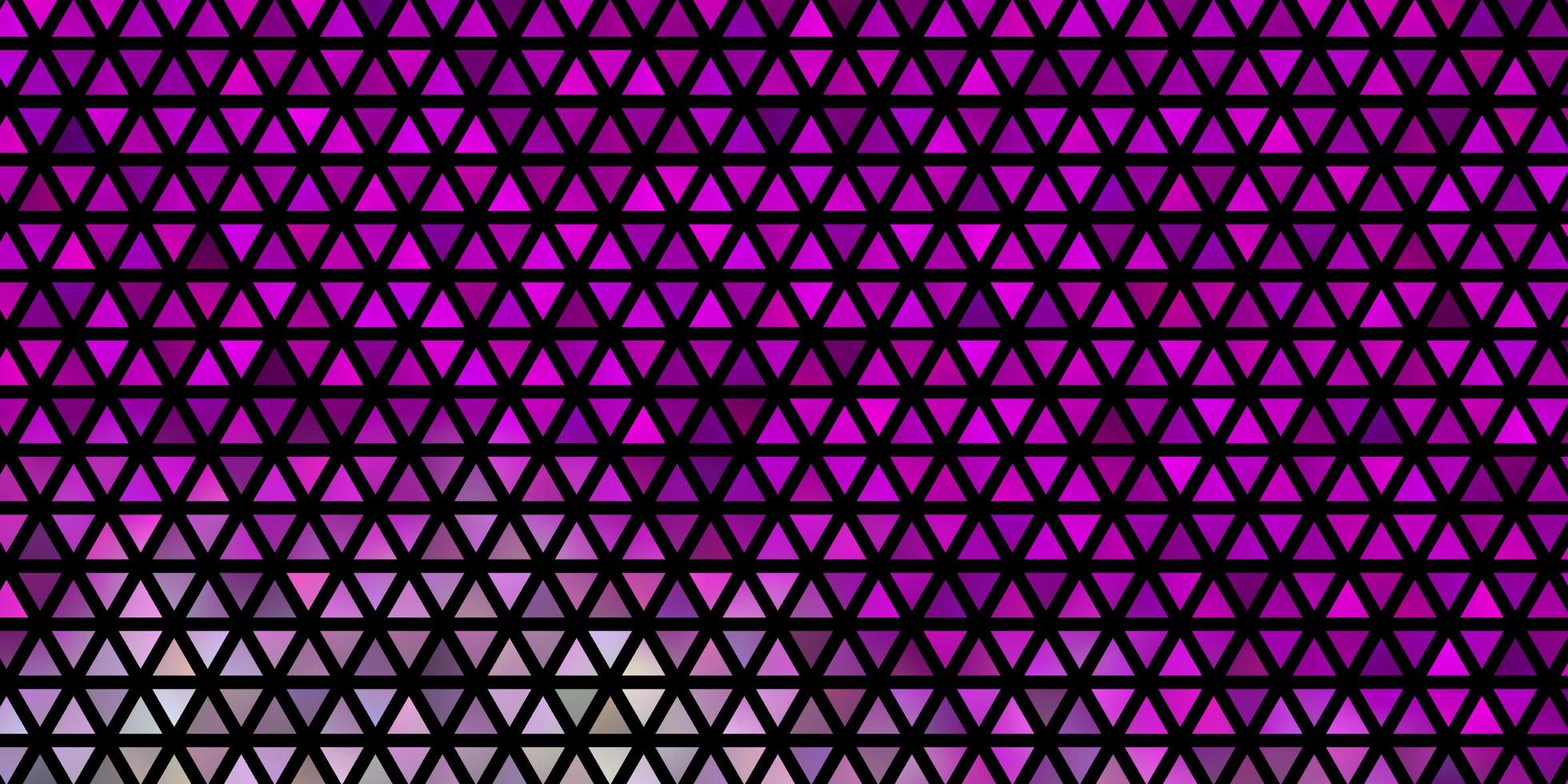 pano de fundo vector rosa claro roxo com linhas, triângulos.