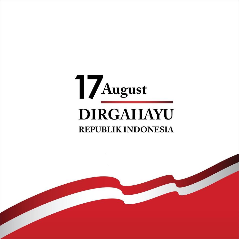17 de agosto. Indonésia feliz dia da independência, espírito de vetor de liberdade