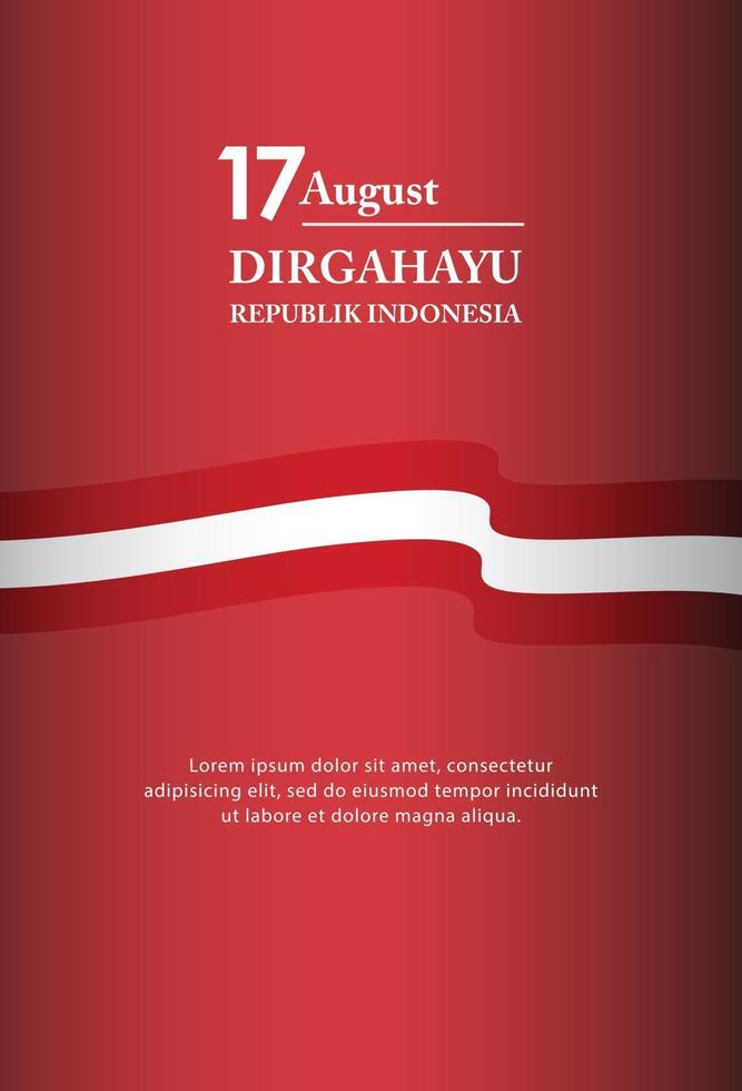 17 de agosto. Indonésia feliz dia da independência, espírito de vetor de liberdade