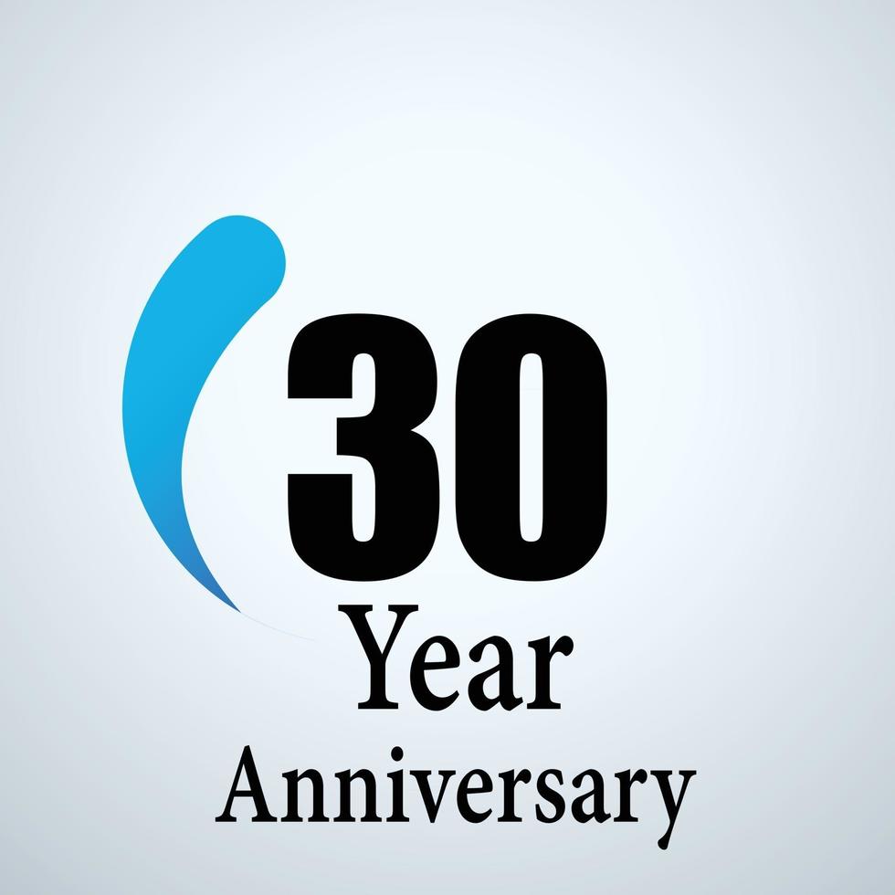 Vetor de logotipo de aniversário de 30 anos