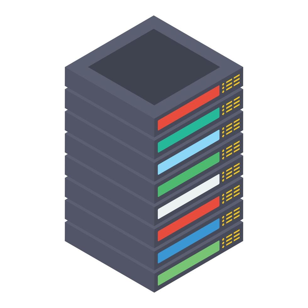 rack de servidor de dados vetor