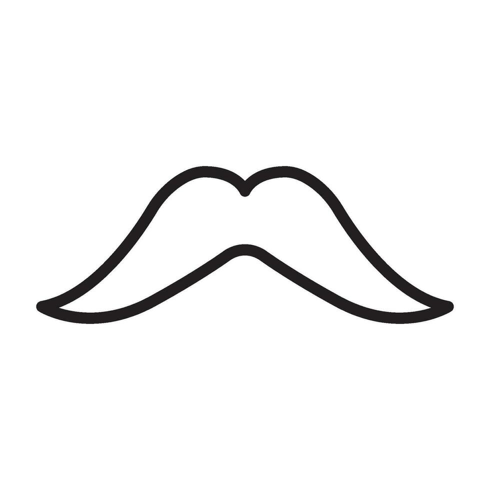 bigode ícone Projeto vetor modelo