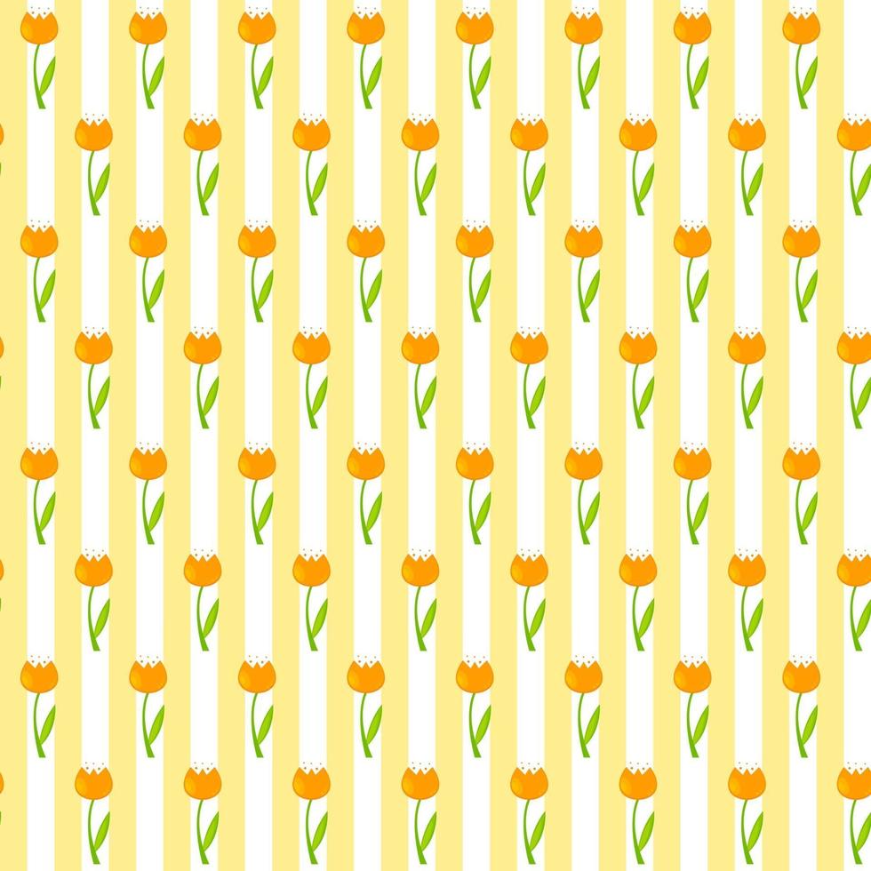 floral sem costura de fundo com tulipas vetor ilustrado