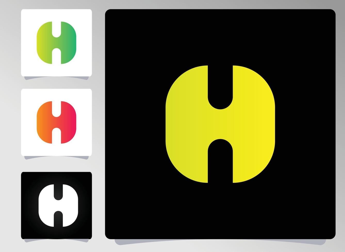 design abstrato do logotipo da letra h vetor