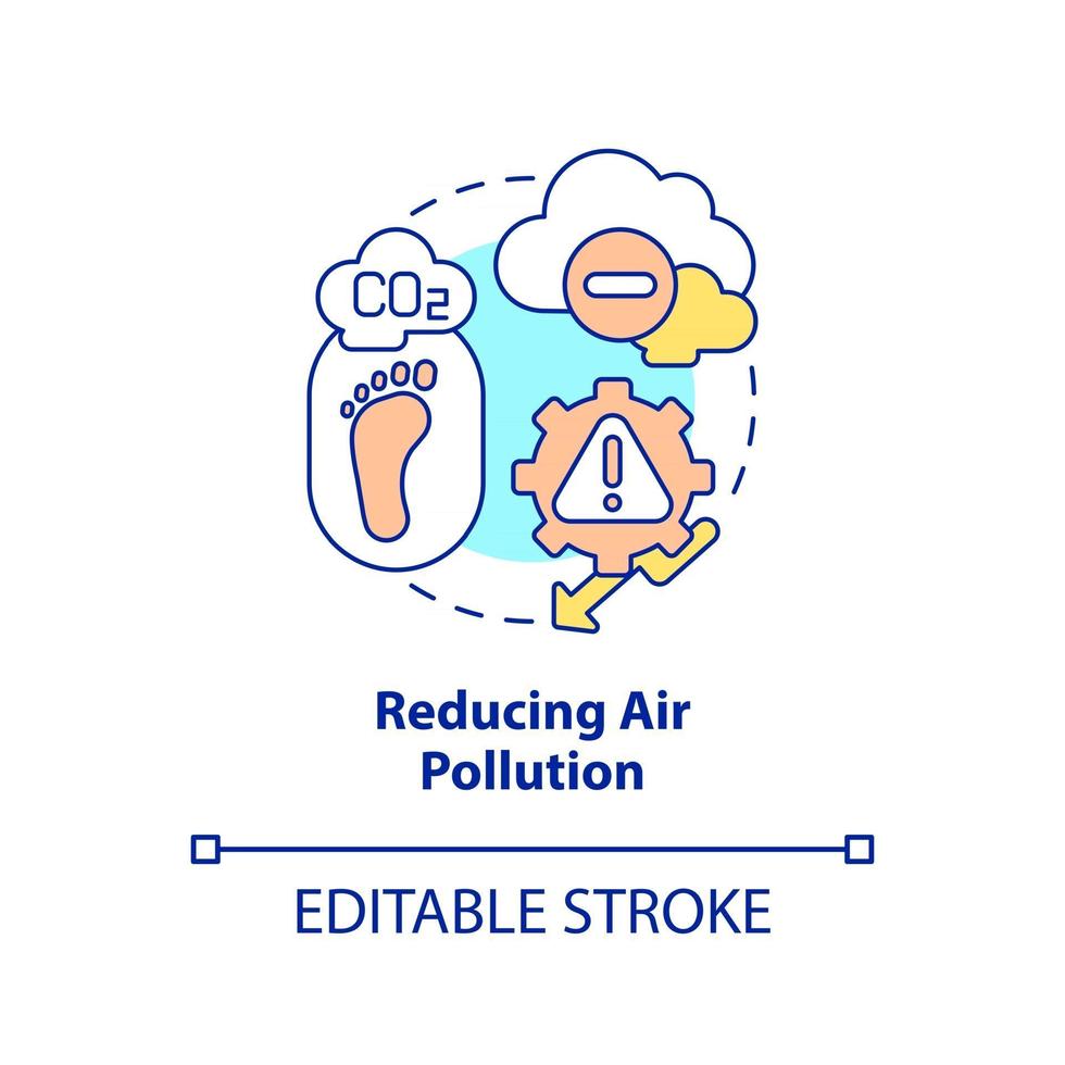 ícone do conceito de redução da poluição do ar vetor
