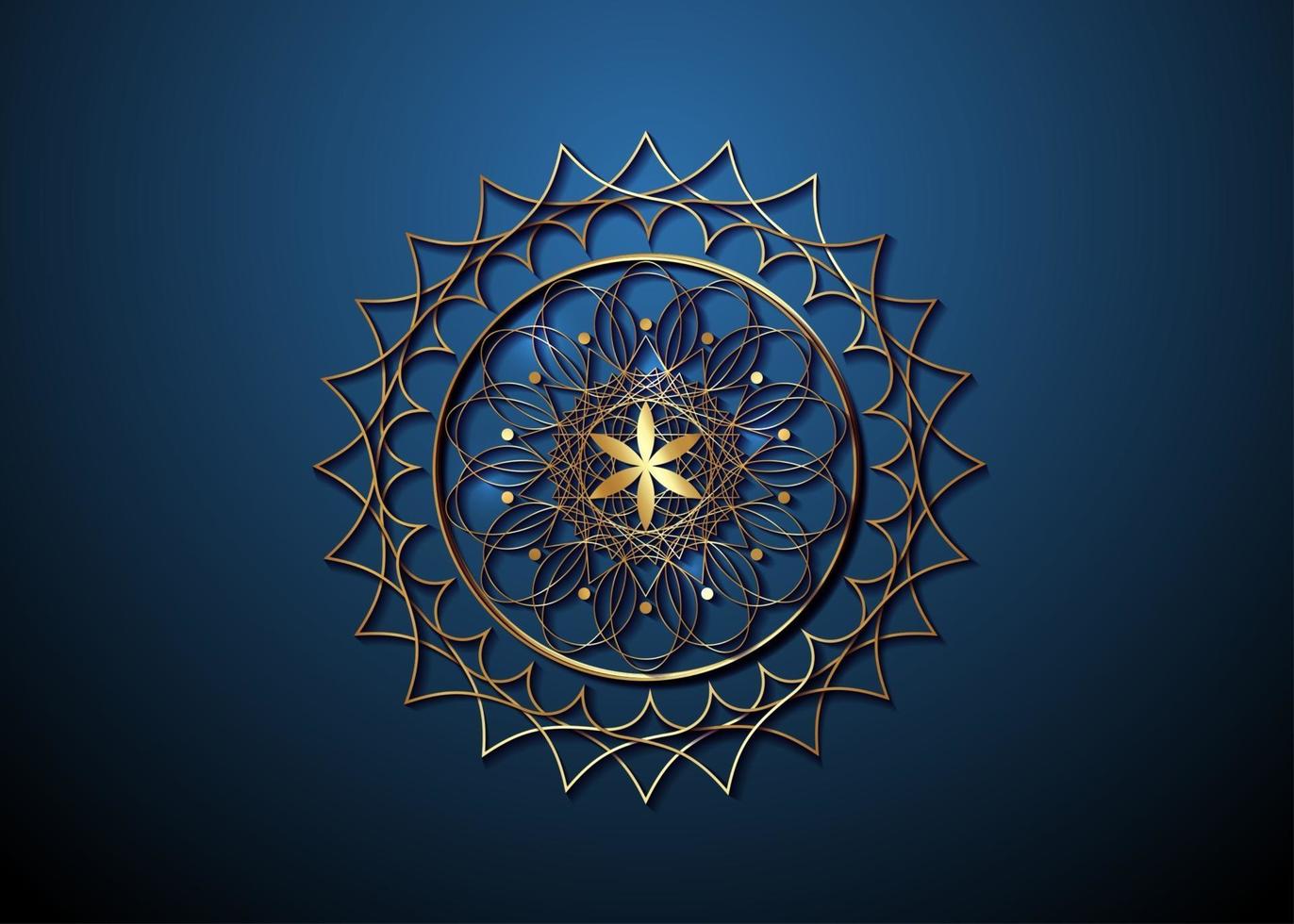 semente de ouro da geometria sagrada do símbolo da vida. ícone do logotipo vetor