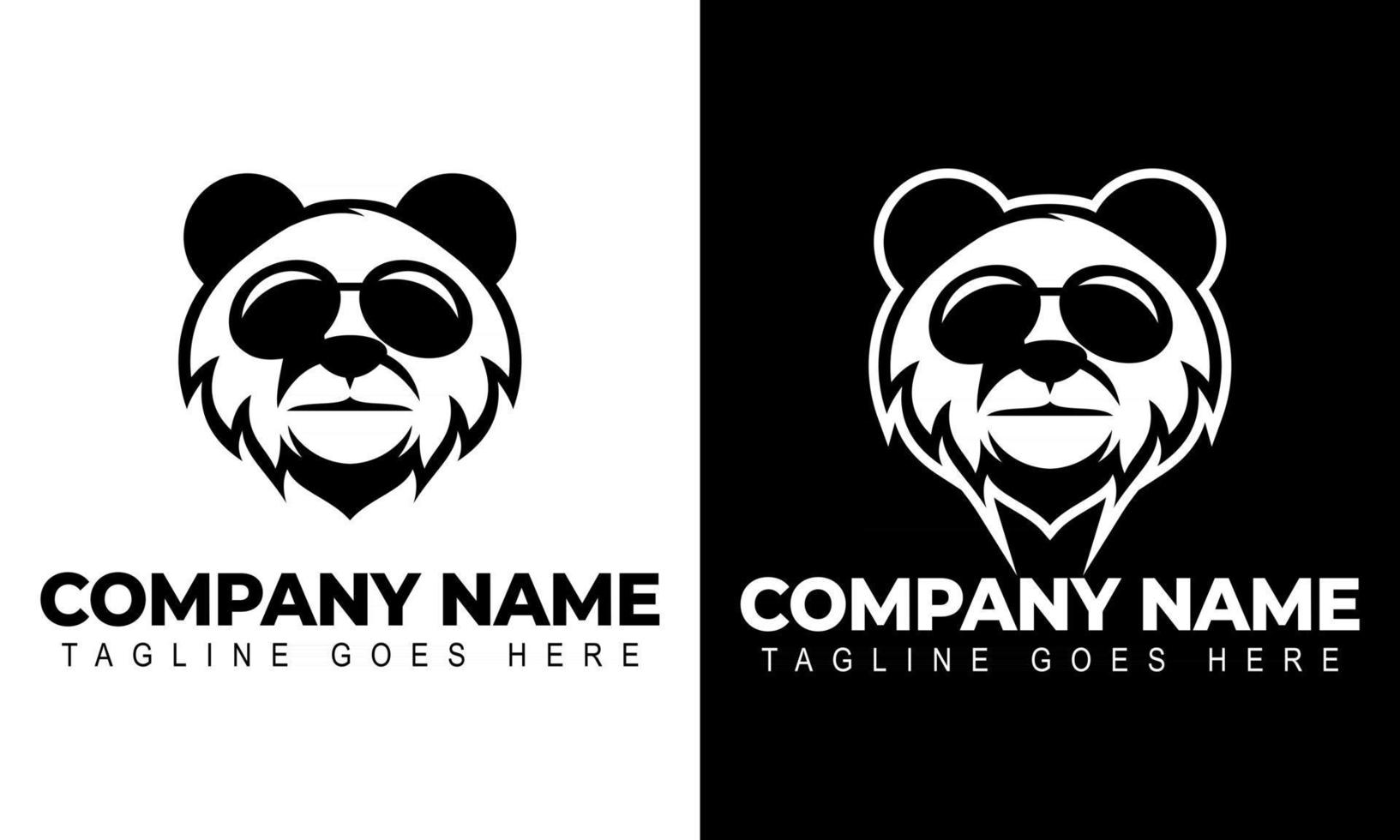 modelo de design de logotipo de cabeça de panda. design moderno. logotipo do panda. vetor