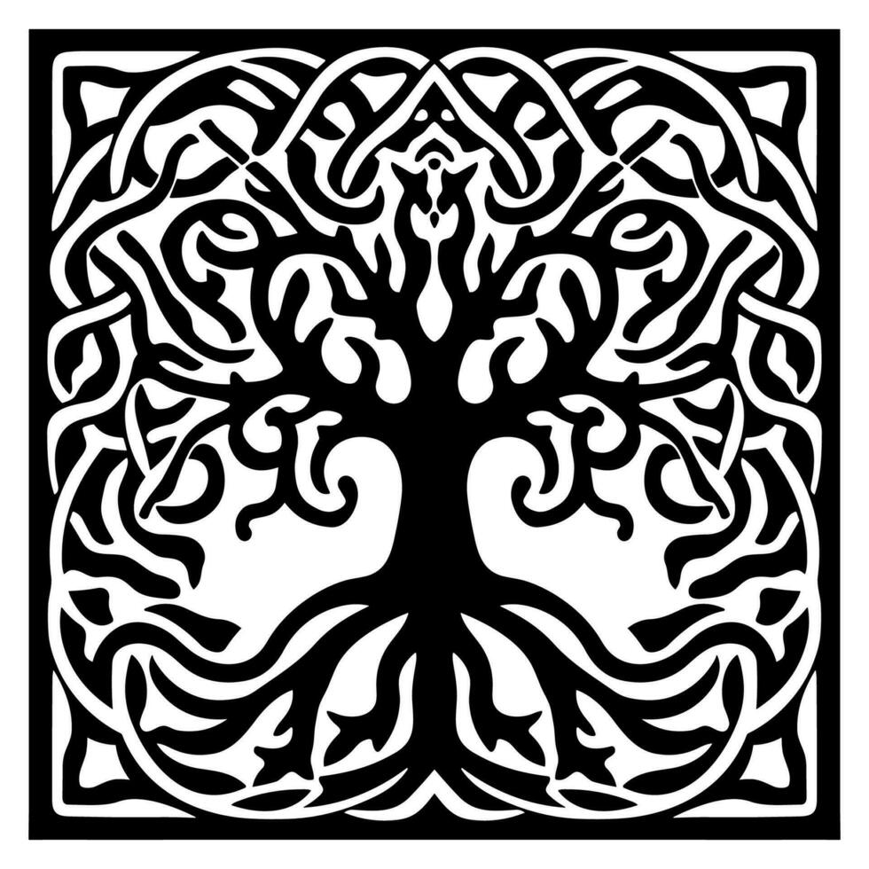árvore dentro céltico nó estilo vetor