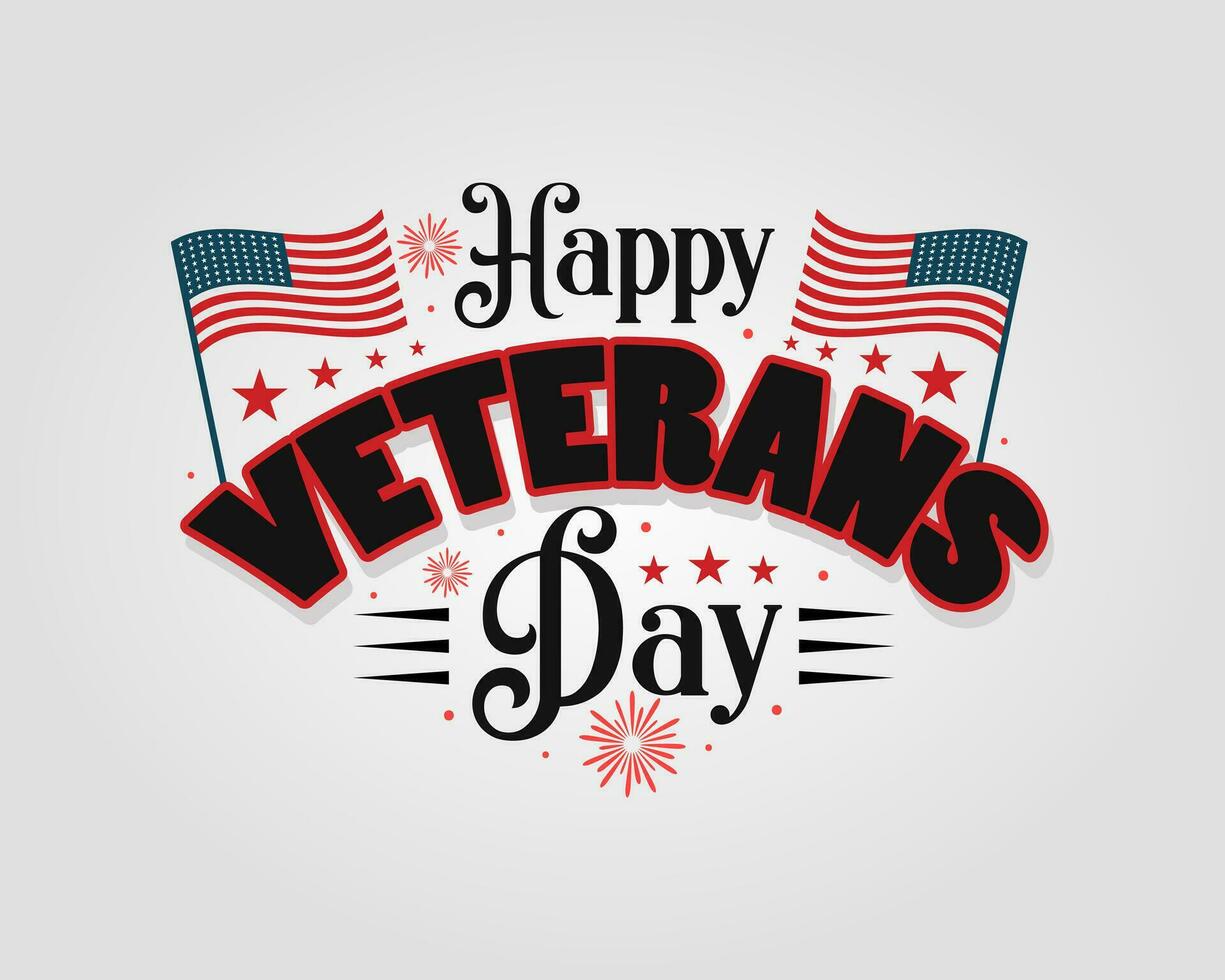 novembro 11º, Unidos Estado do América, EUA veteranos dia ilustração com americano bandeira e soldados vetor