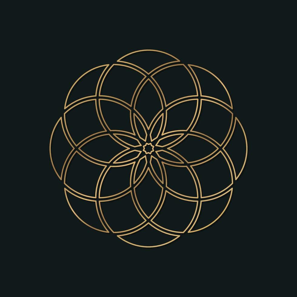 floral padronizar logotipo Projeto decorado com fino esboço vetor