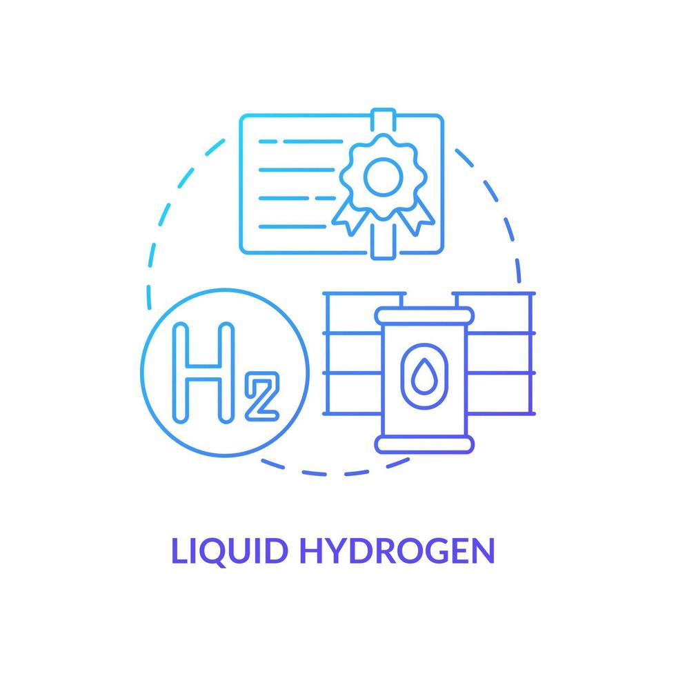 ícone do conceito de hidrogênio líquido vetor