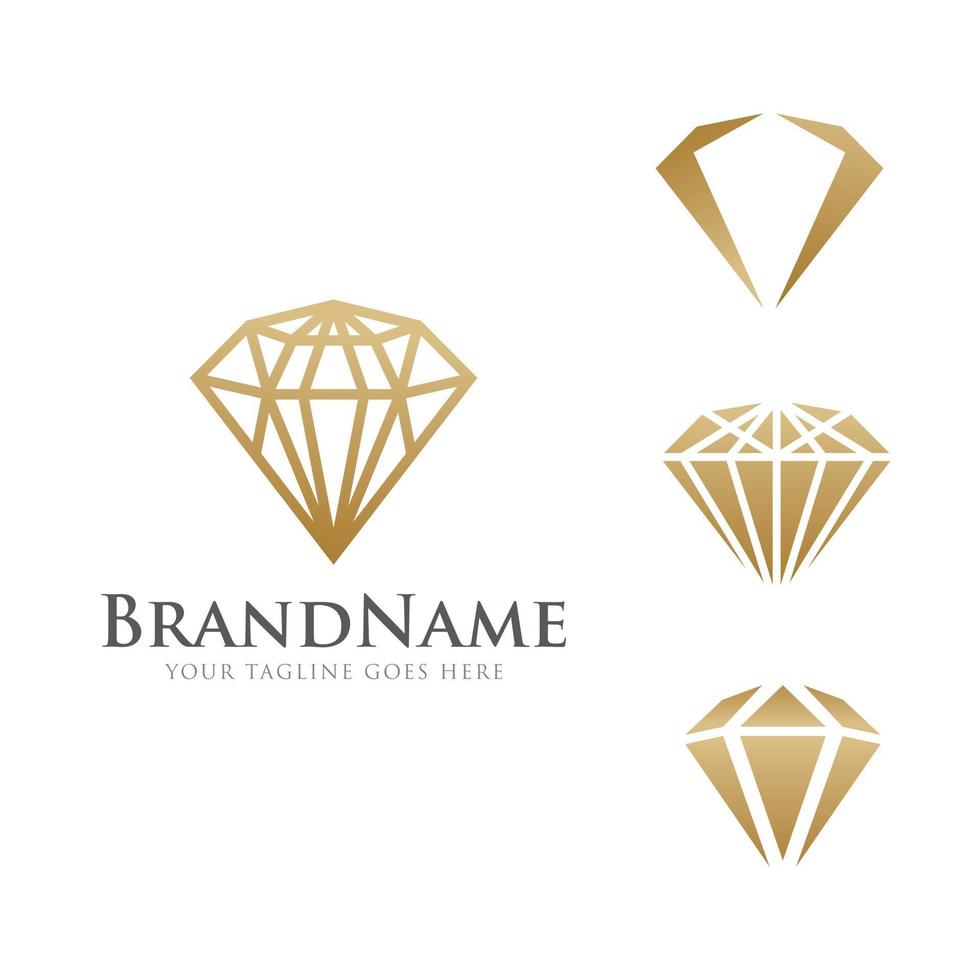 modelo de vetor de diamante de luxo de logotipo