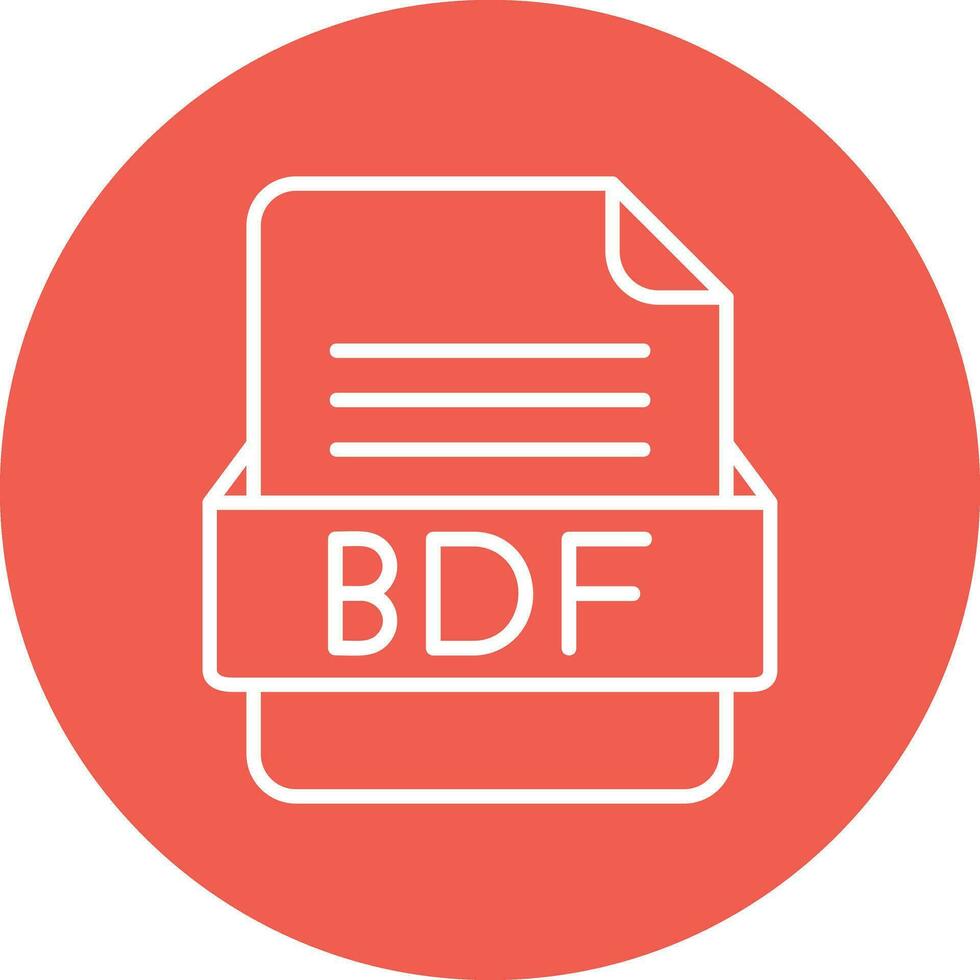 bdf Arquivo formato vetor ícone