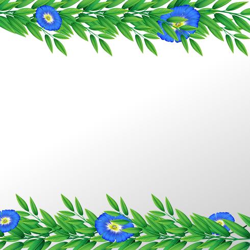 Fronteira de natureza flor azul vetor