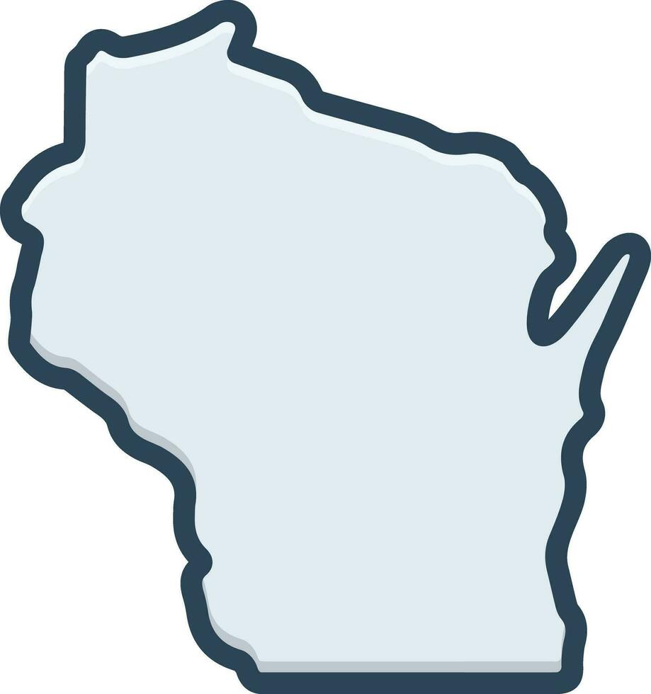 cor ícone para Milwaukee vetor