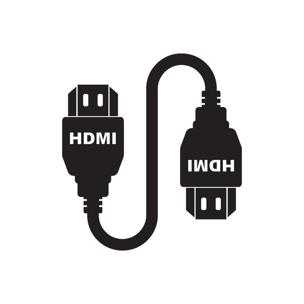 hdmi porta linha ícone vetor. hdmi porta placa. isolado contorno símbolo Preto ilustração vetor