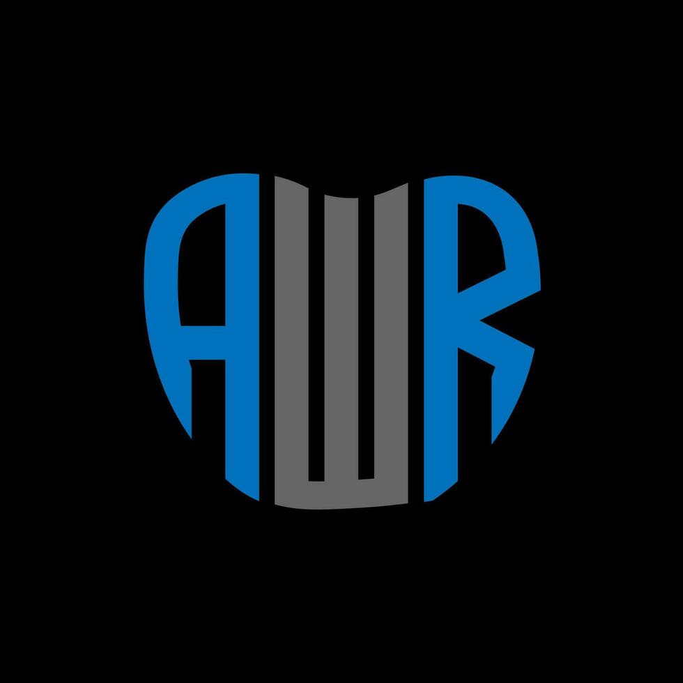 awr carta logotipo criativo Projeto. awr único Projeto. vetor