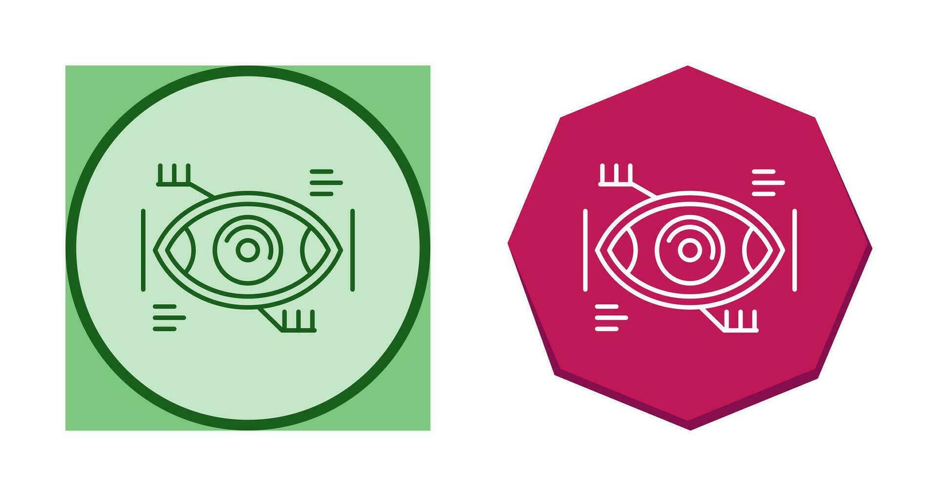 ícone de vetor de reconhecimento ocular