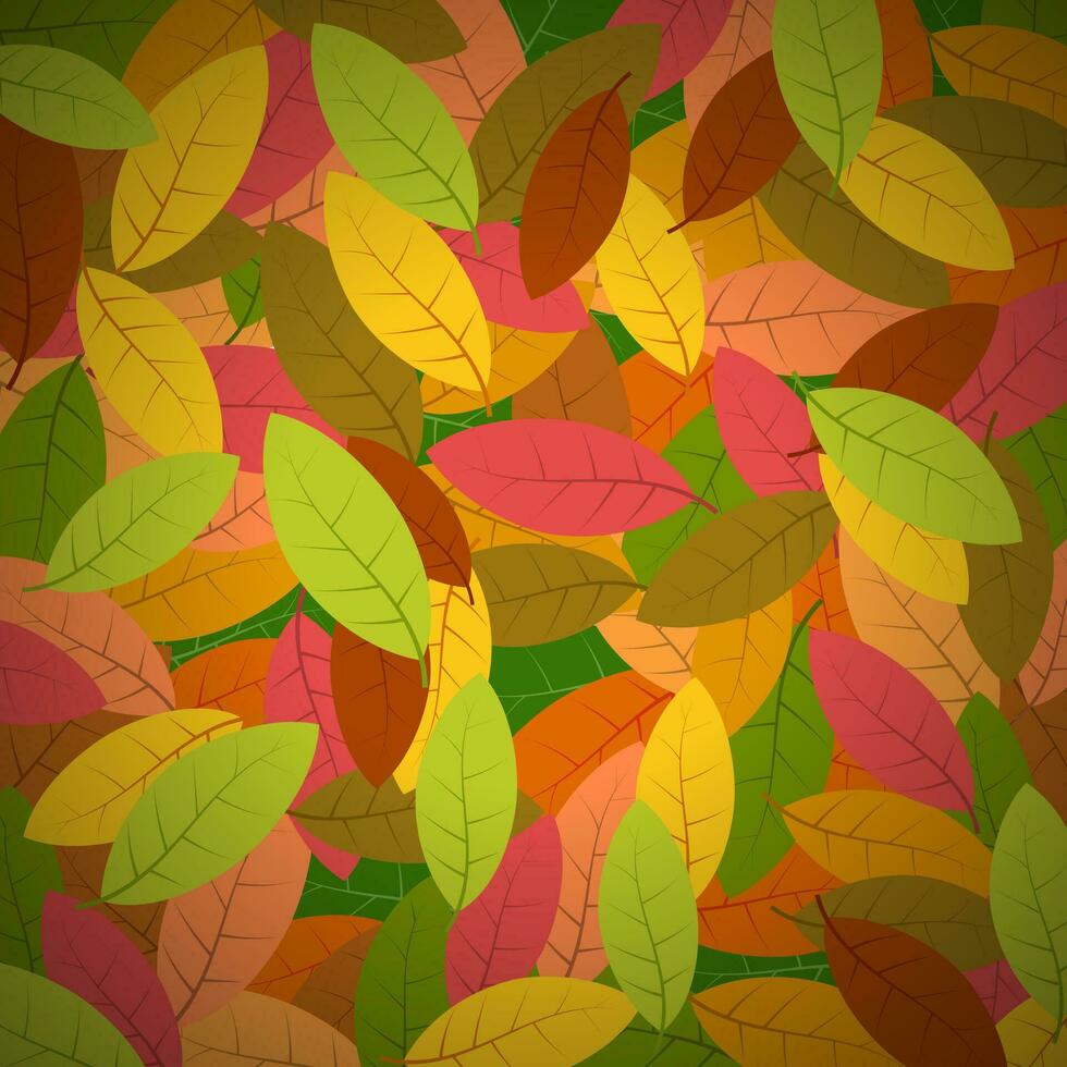 fundo com folhas de outono. ilustração vetorial vetor