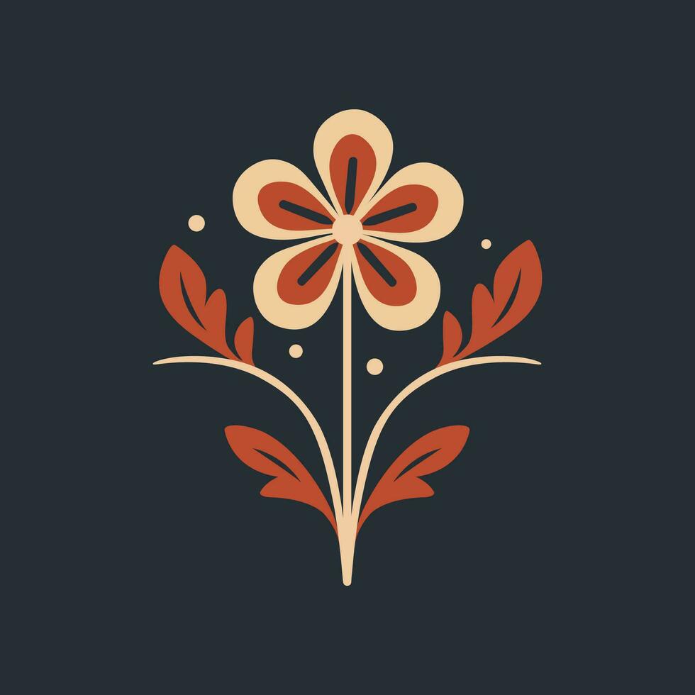 uma minimalis floral logotipo simples, estética, moderno vetor não sombreamento detalhe.