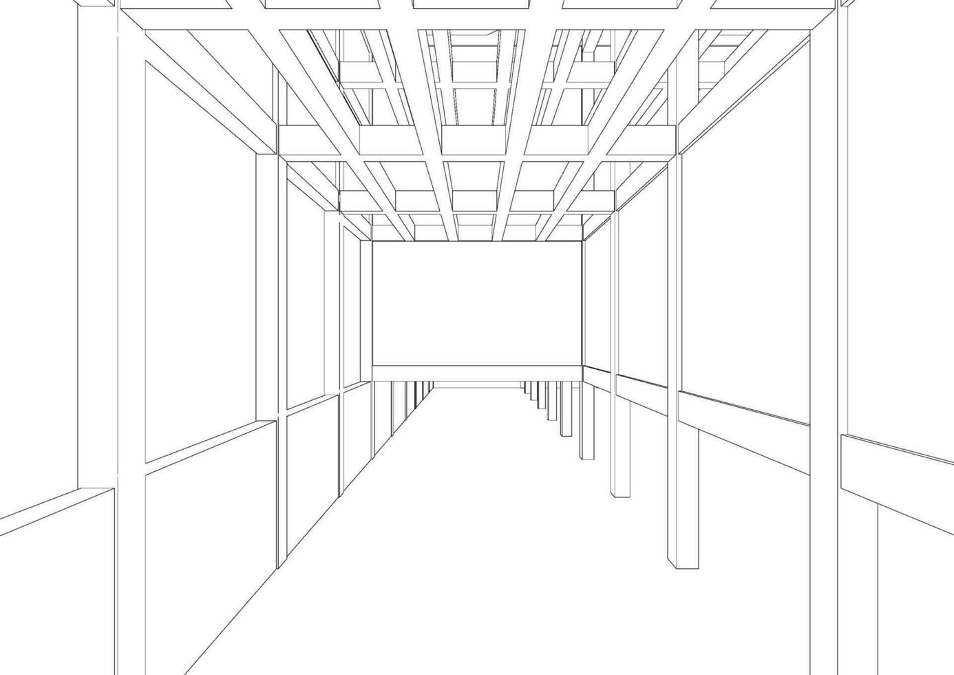 3d ilustração do industrial construção vetor