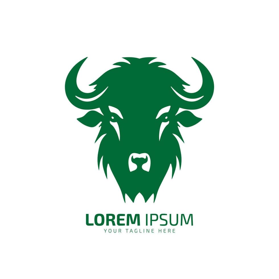 mínimo e abstrato logotipo do boi ícone touro vetor vaca silhueta isolado Projeto arte