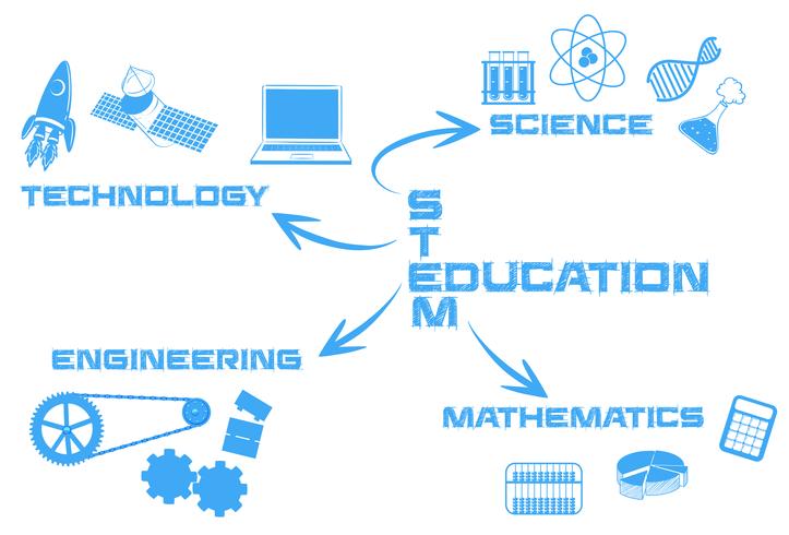 Haste de educação fundo azul vetor