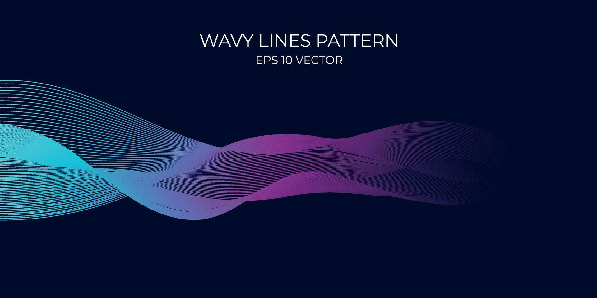 vetor ondulado linhas padronizar suave curva fluindo dinâmico azul verde gradiente luz isolado em marinha fundo. conceito para tecnologia, digital, comunicação, Ciência, música.