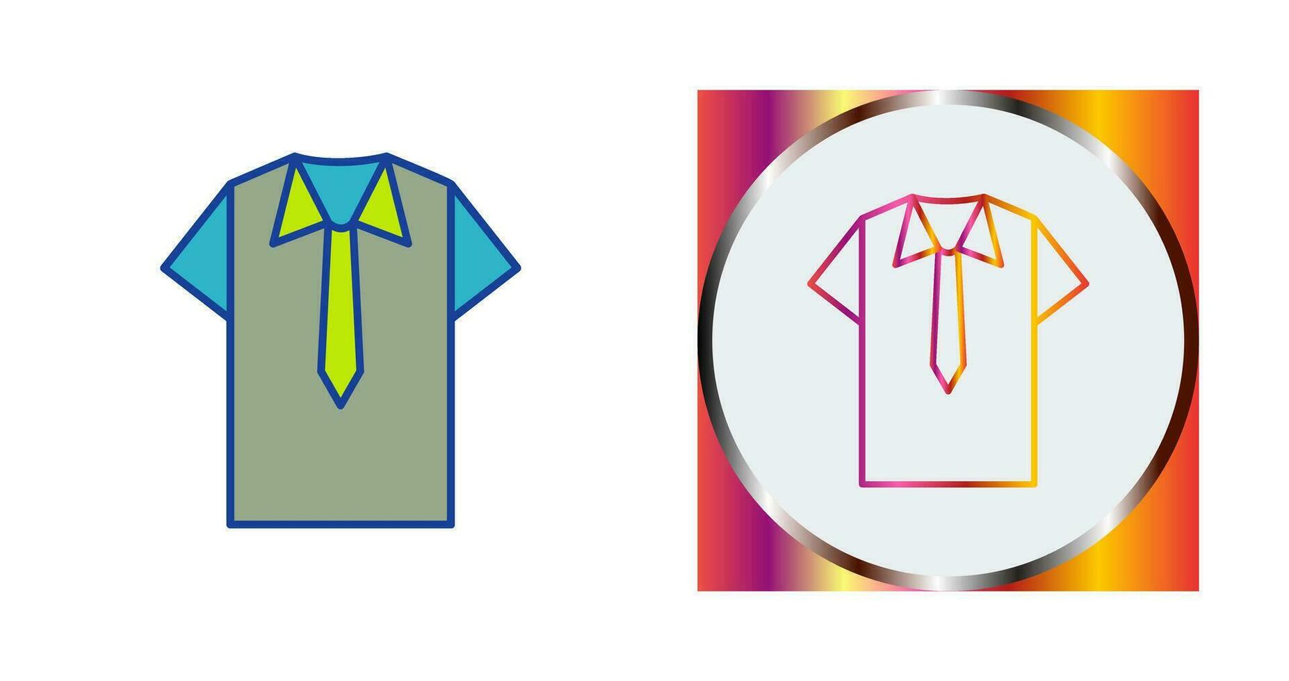 ícone de vetor de camisa e gravata