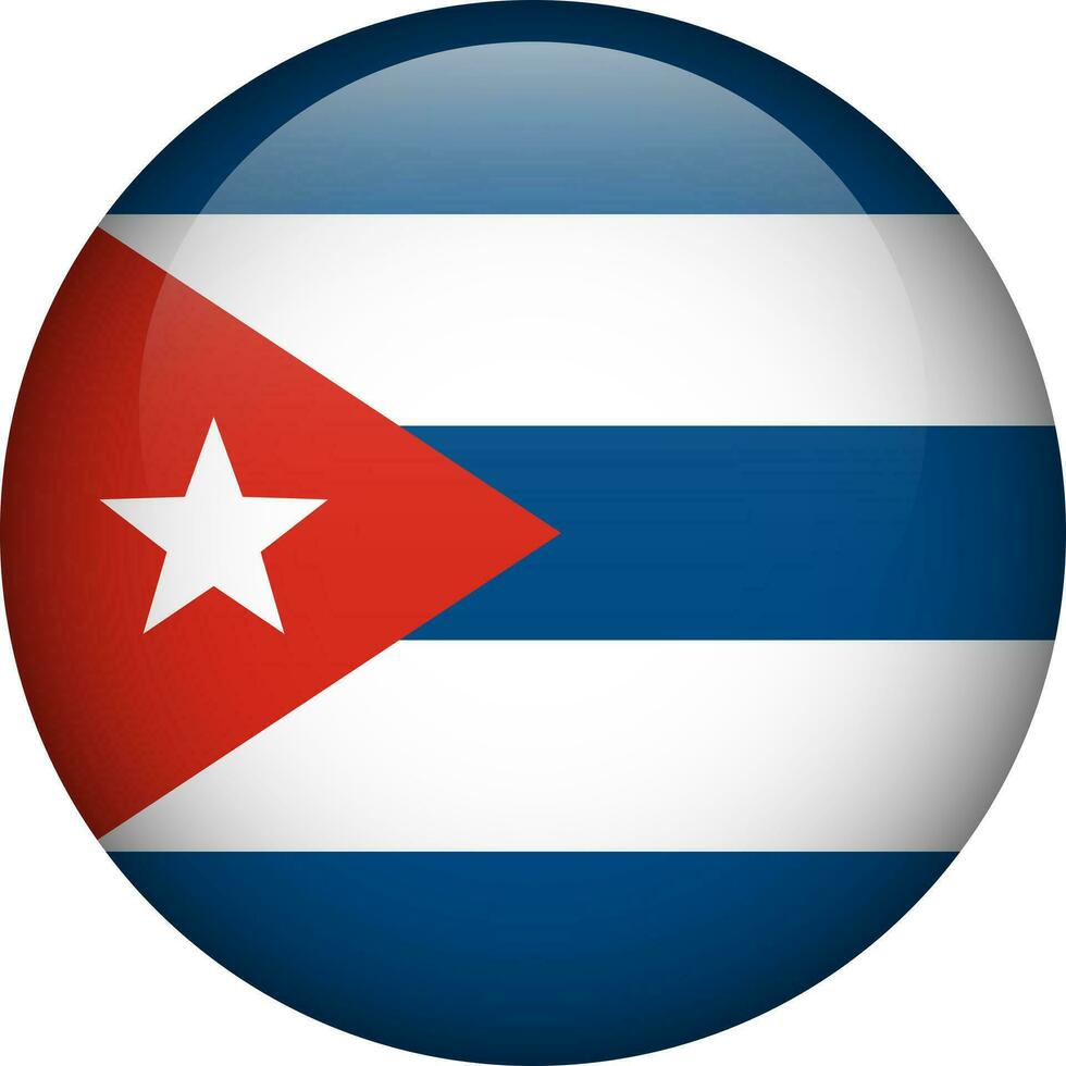 Cuba bandeira botão. emblema do Cuba. vetor bandeira, símbolo. cores e proporção corretamente.