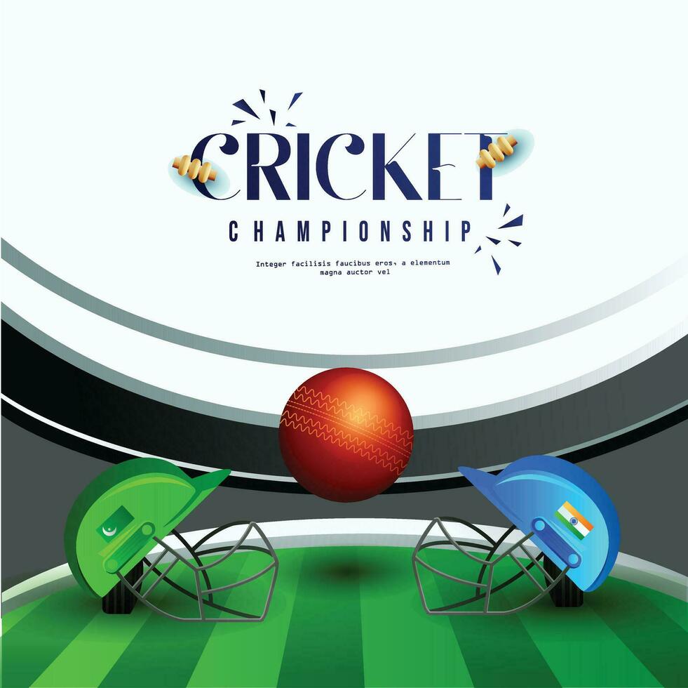 Grilo campeonato conceito com participando equipe Índia vs Paquistão . vetor