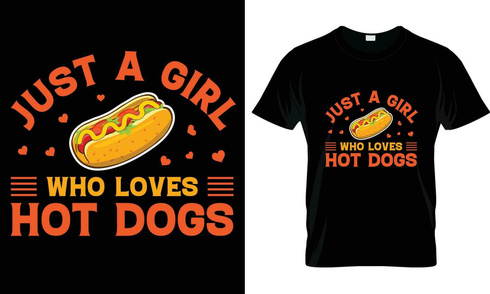 cachorro quente camiseta Projeto vetor gráfico.