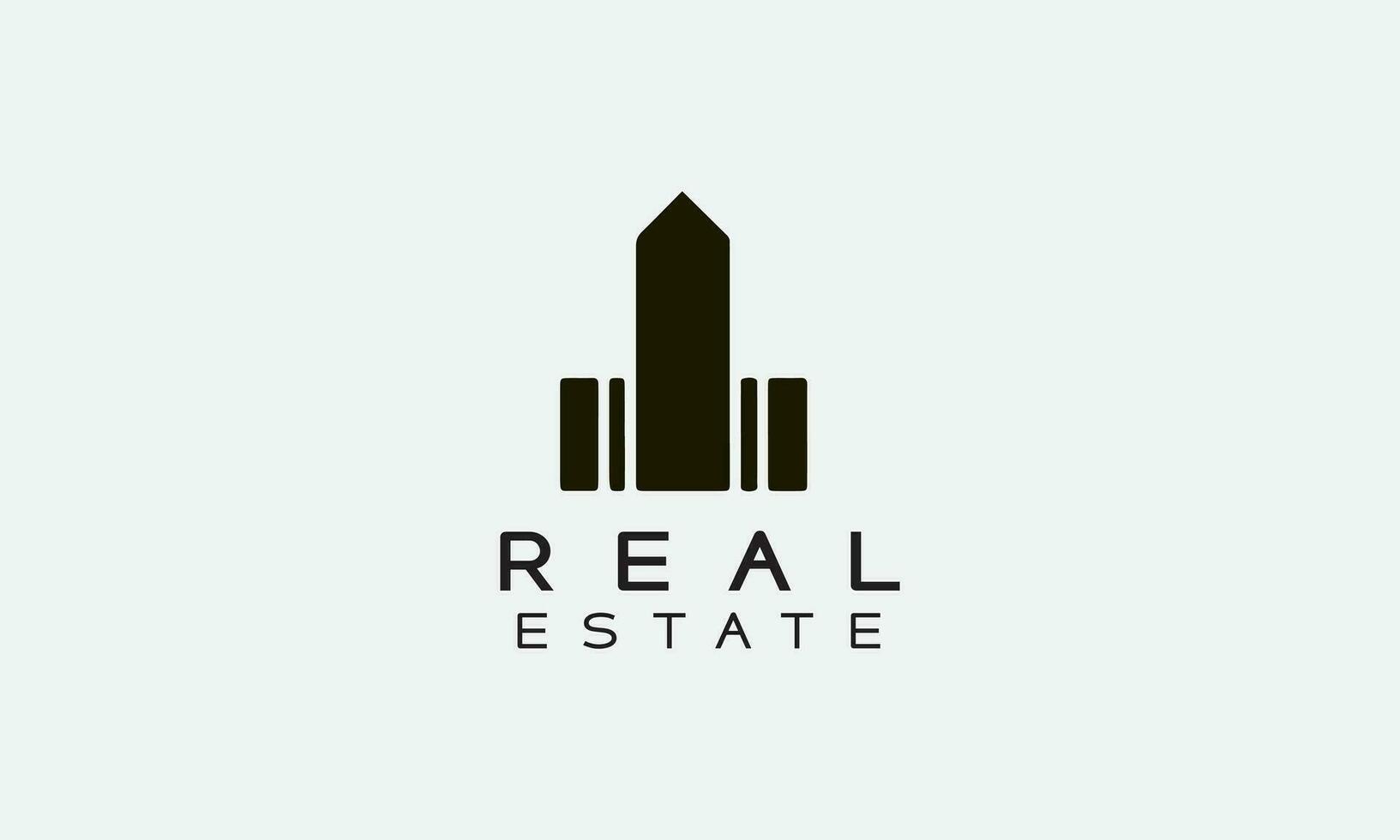 real Estado construção ou casa logotipo vetor ícone Projeto