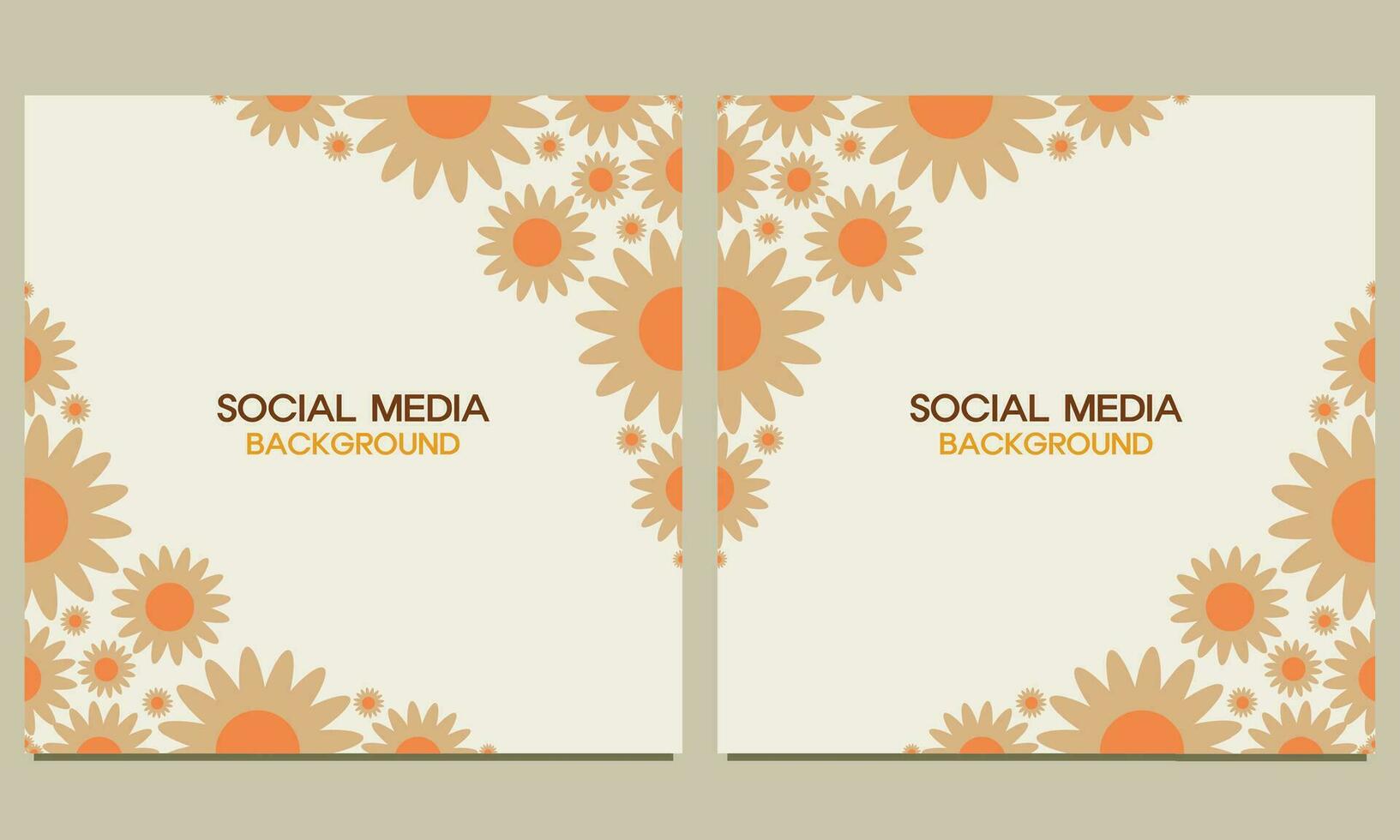 social meios de comunicação postar fundo com natural floral ornamento. adequado para social meios de comunicação publicar, bandeira Projeto e Internet Publicidades. vetor