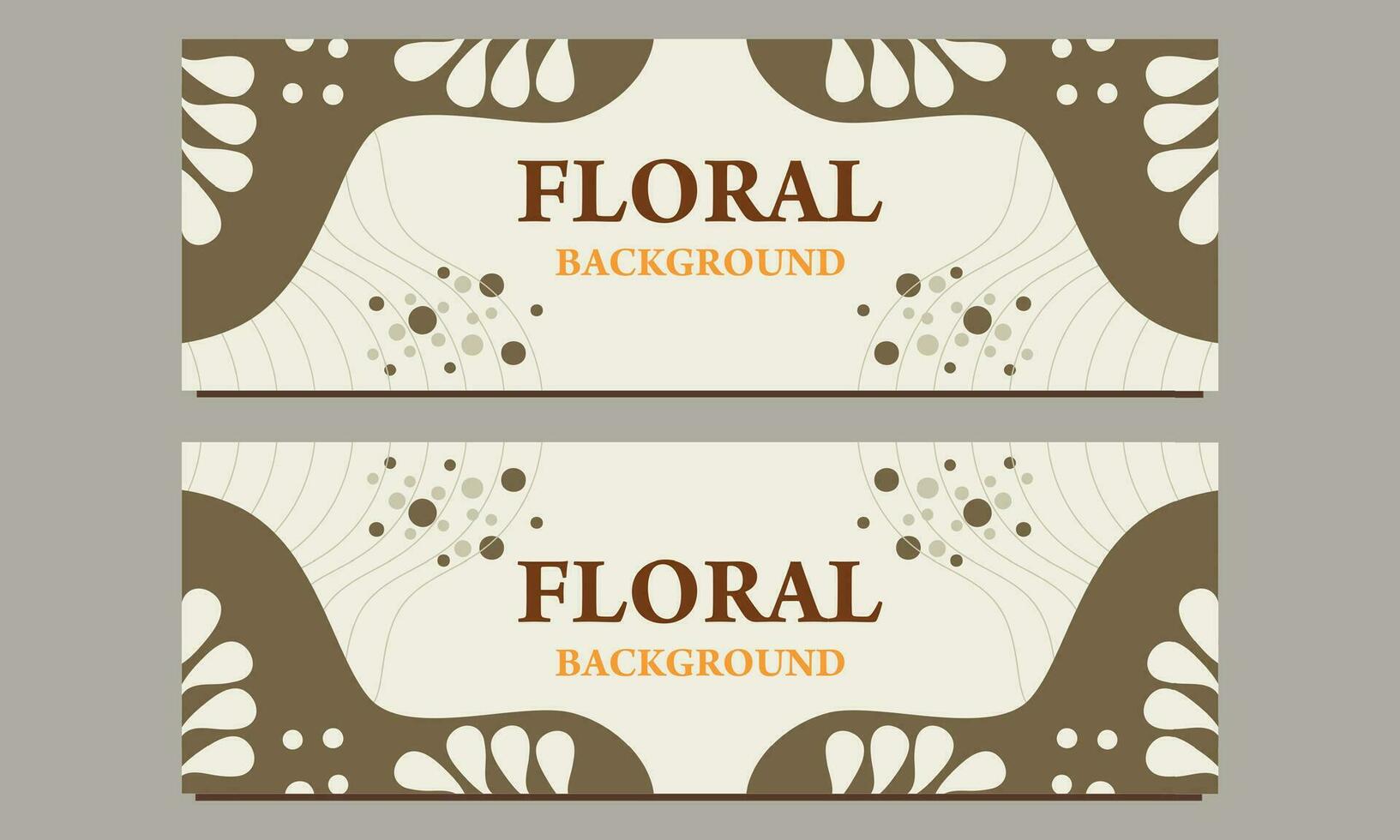 natural horizontal bandeira modelo com floral e flor enfeite vetor