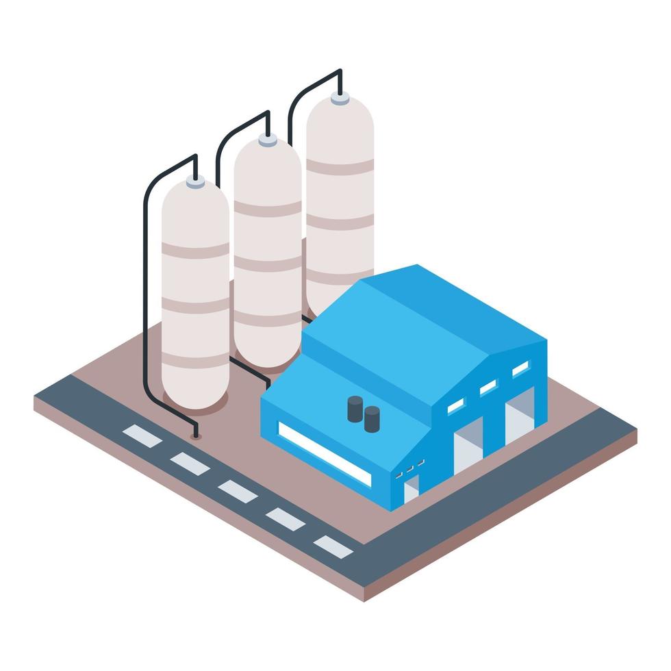 indústria de refinaria de petróleo vetor