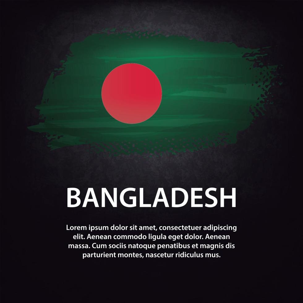 escova de bandeira de bangladesh vetor