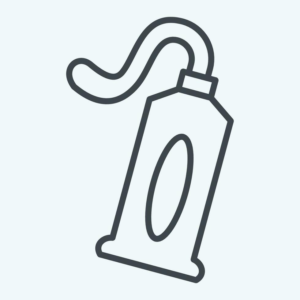 ícone pasta de dentes. relacionado para banheiro símbolo. linha estilo. simples Projeto editável. simples ilustração vetor