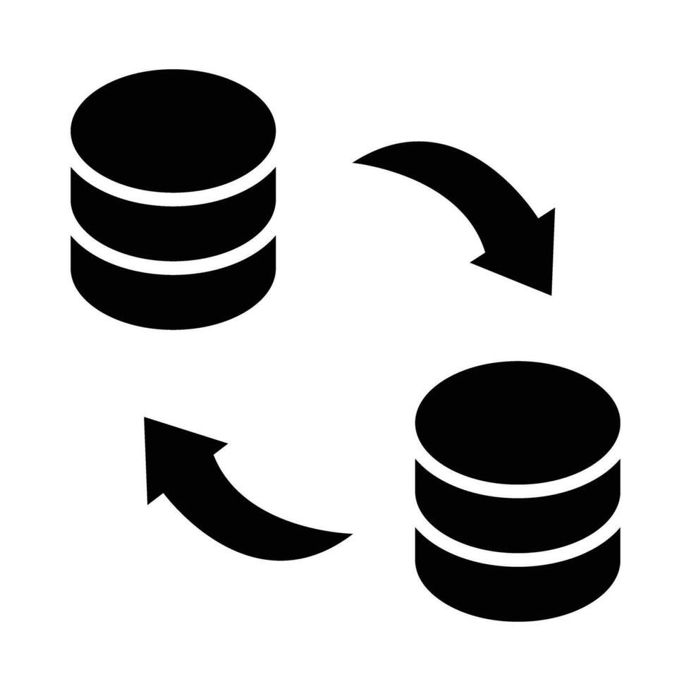 dados transferir vetor glifo ícone para pessoal e comercial usar.