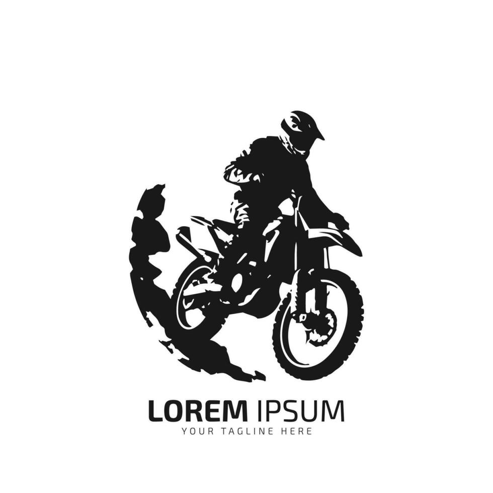 mínimo logotipo do lama bicicleta ícone sujeira bicicleta vetor silhueta isolado Projeto