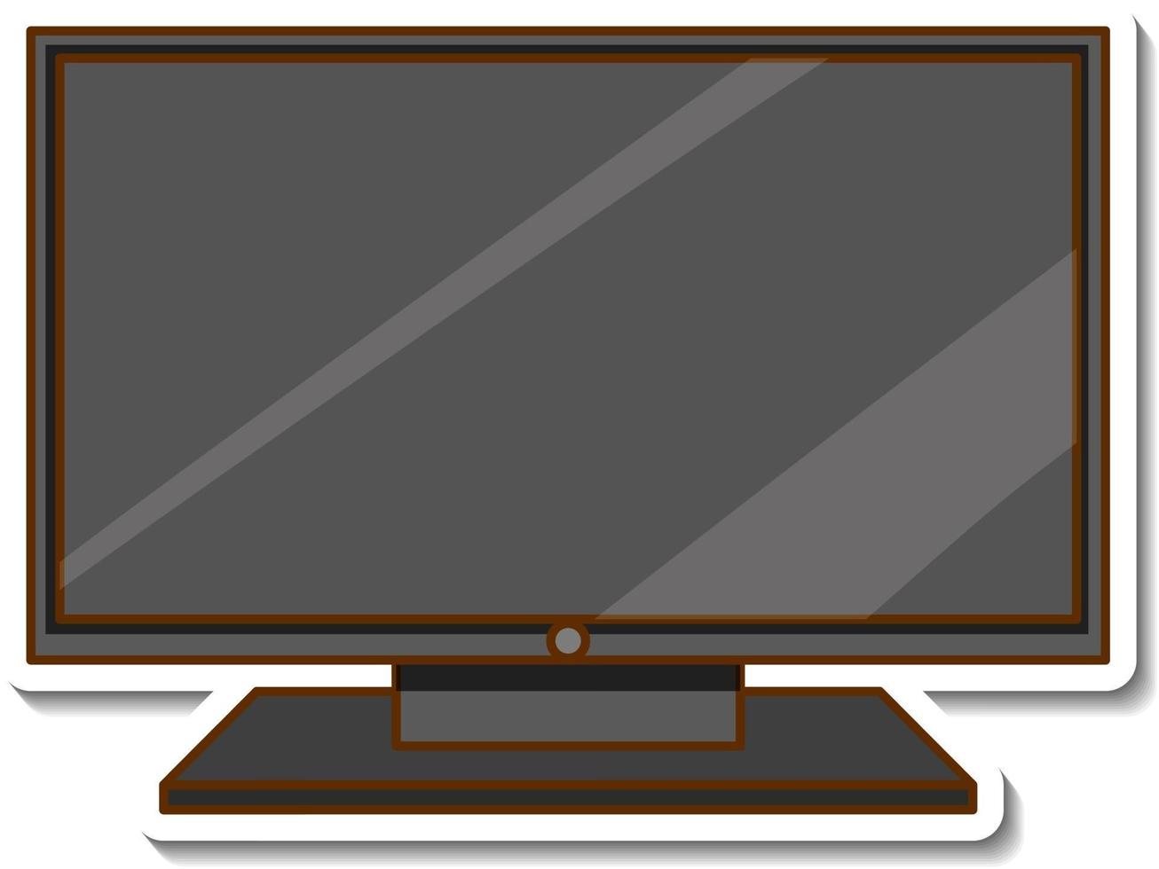 um adesivo de televisão em fundo branco vetor