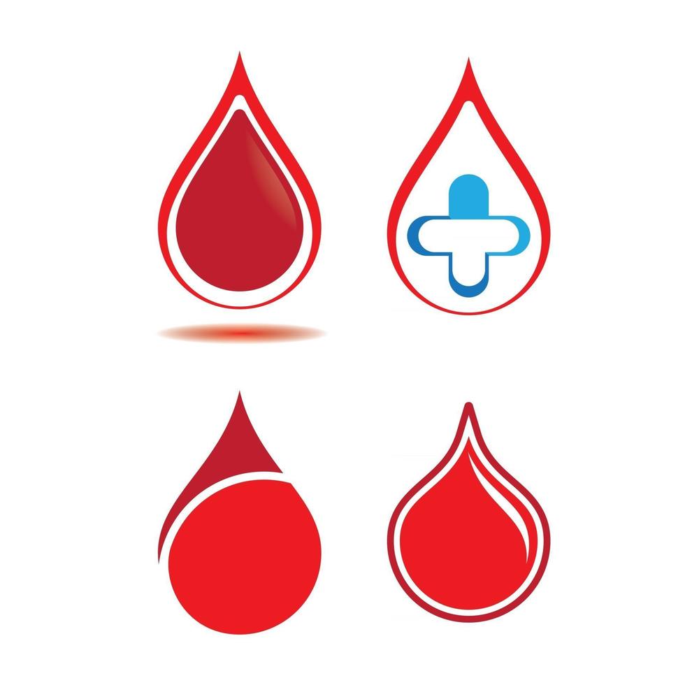 imagens de logotipo de gota de sangue vetor