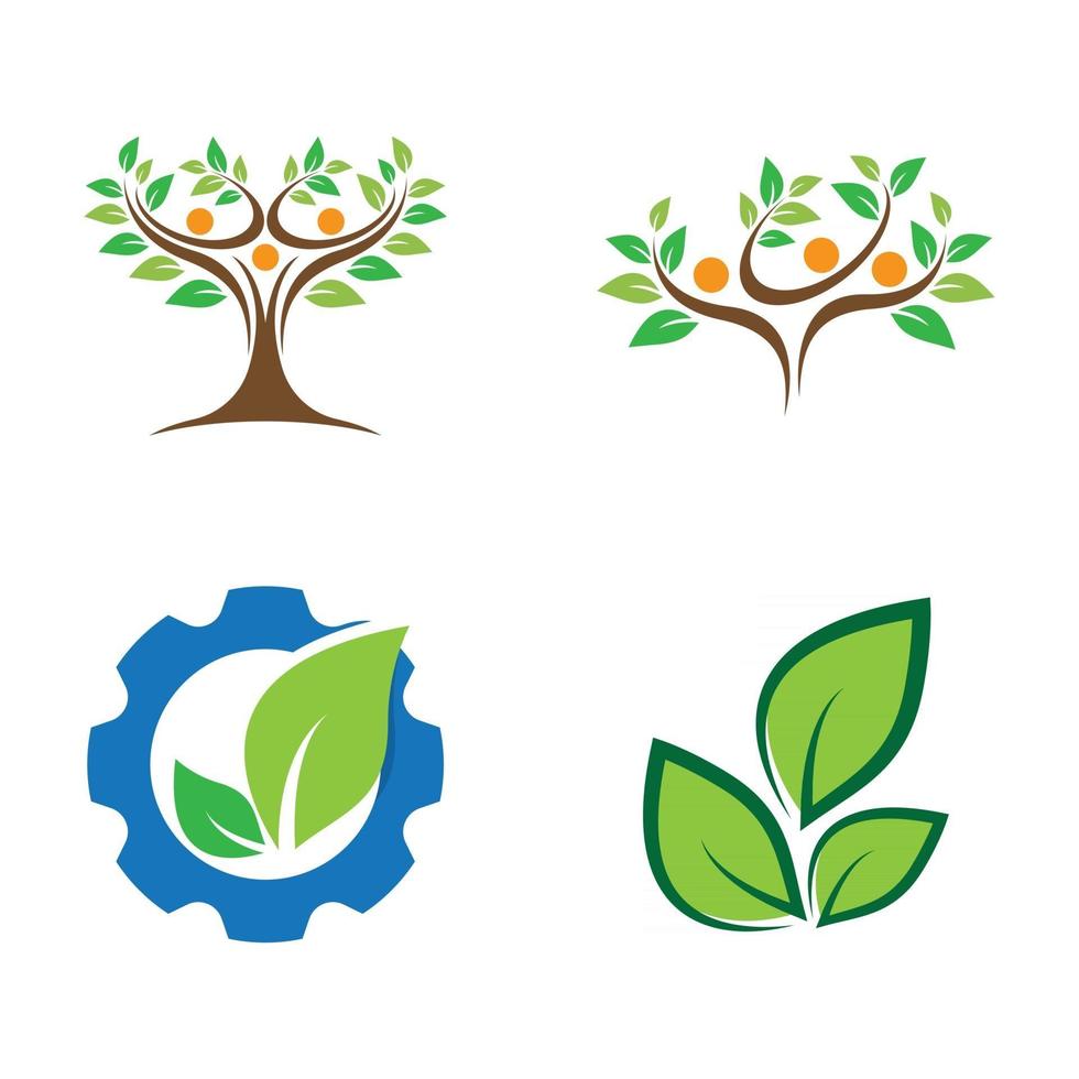 ilustração das imagens do logotipo da ecologia vetor