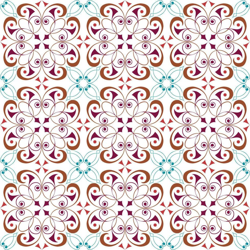 abstrato fundo com vintage floral enfeites vetor