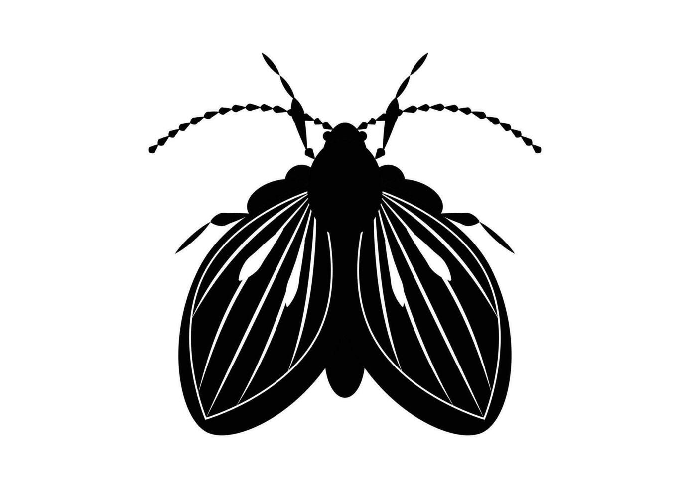 Preto e branco traça mosca inseto silhueta clipart vetor