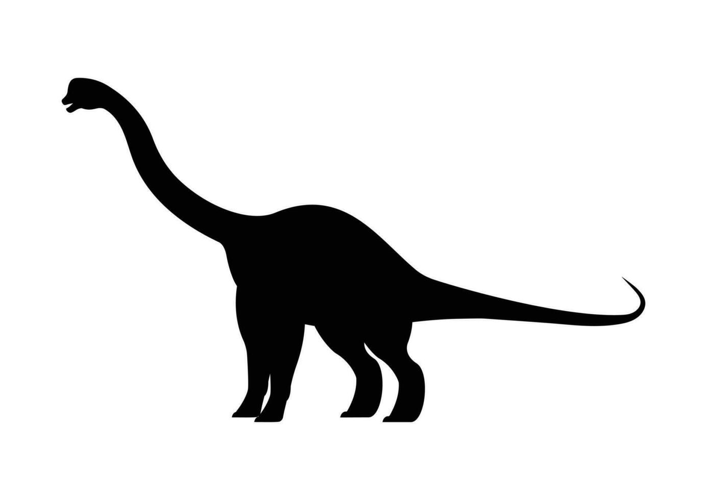 europassauro dinossauro silhueta vetor isolado em branco fundo