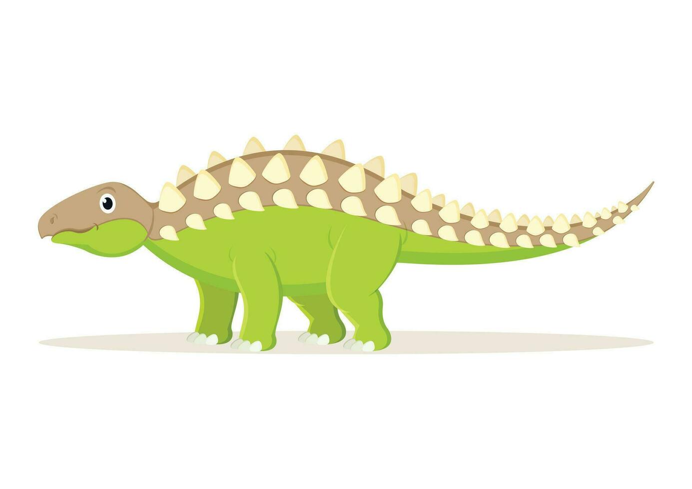 panoplosaurus dinossauro desenho animado personagem vetor ilustração