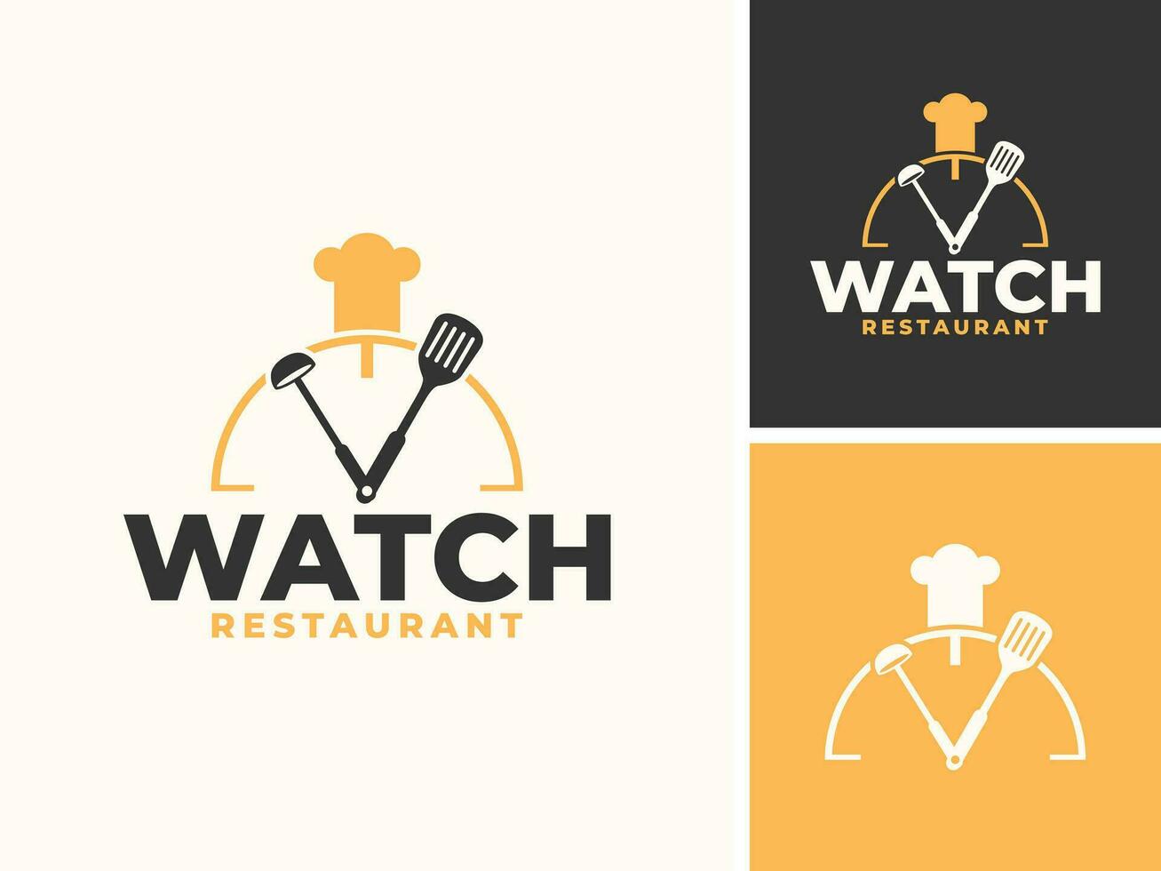 vetor Assistir restaurante chefe de cozinha cozinha espátula logotipo