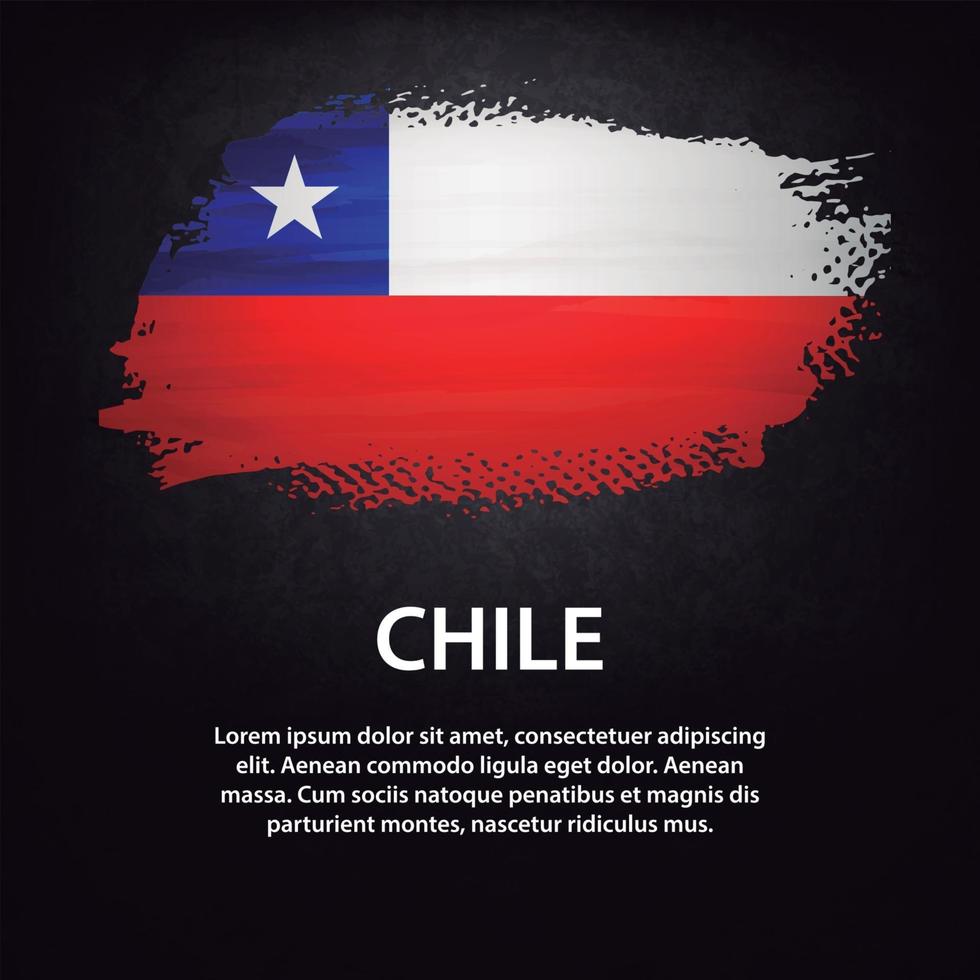 escova de bandeira chile vetor