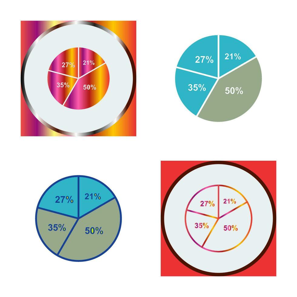 ícone de vetor de gráfico de pizza